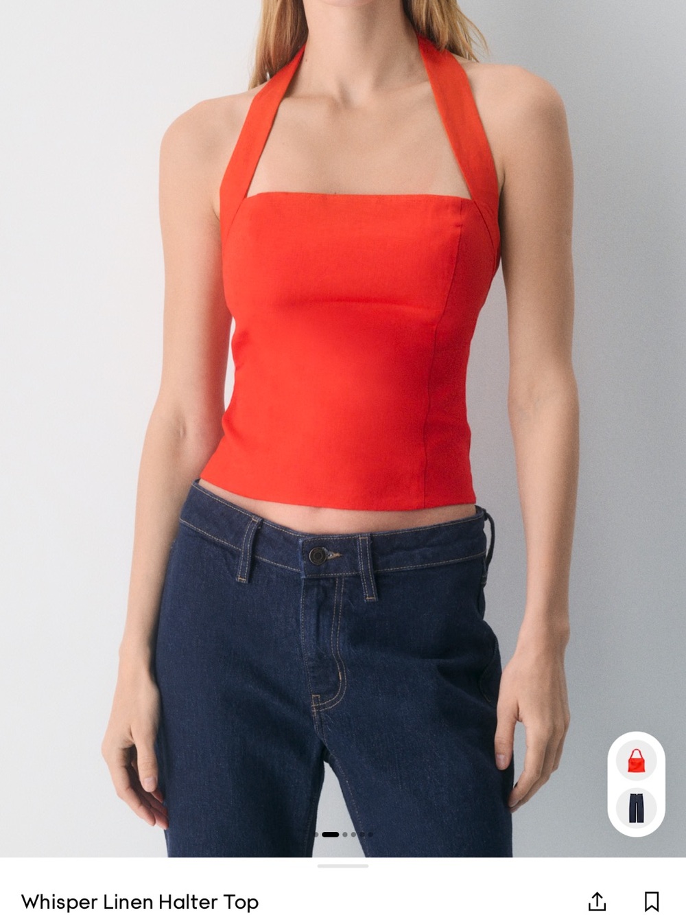 NWT Aritzia Linen Halter